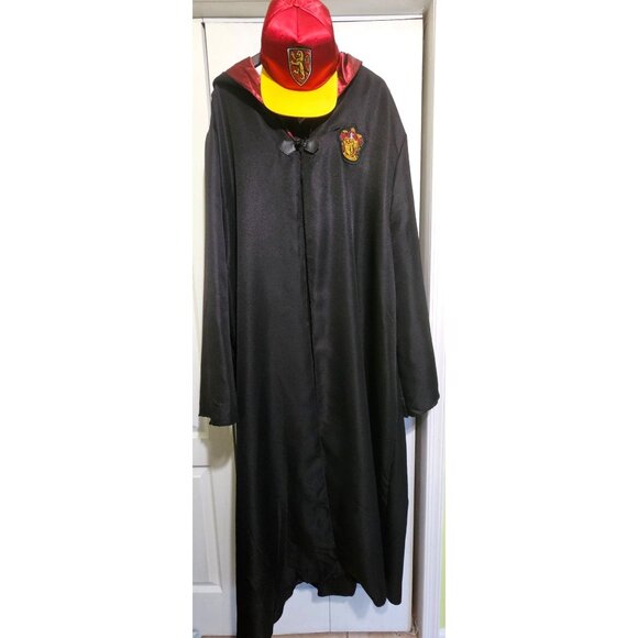 Harry Potter Gryffindor Adult Costume Robe Hat Cap Wand Hogwarts Disguise XXL - Picture 1 of 10